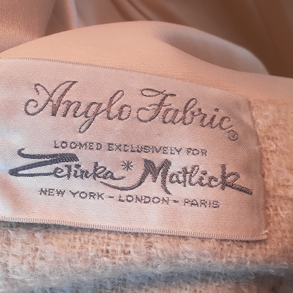 vtg Zelinka Matlik for I Magnin Tan Tweed Pea Coat, Duster Medium L - Picture 8 of 9